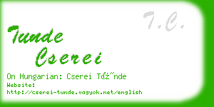 tunde cserei business card